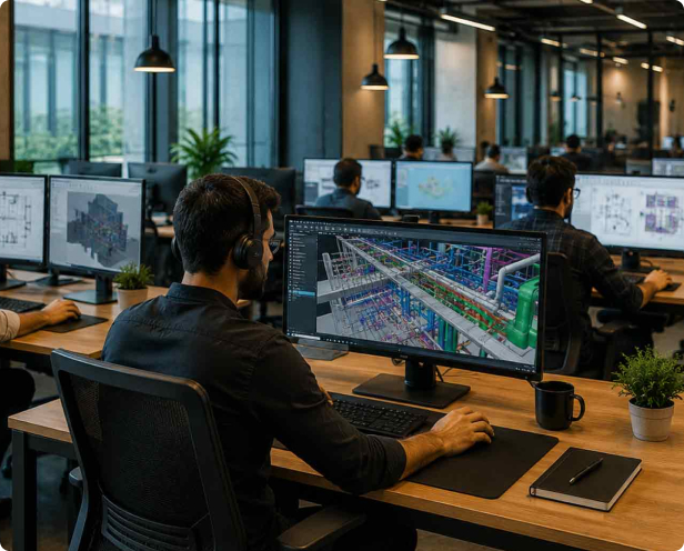 Virtual Building Studio team at work