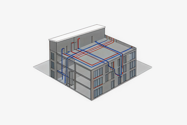 LOD 200 — Schematic MEP model