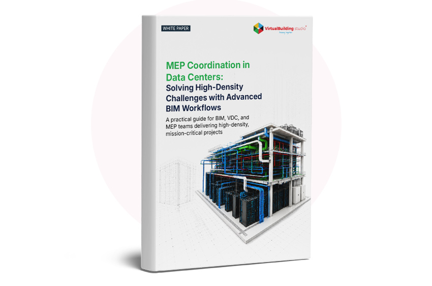 MEP Coordination in Data Centers whitepaper book cover mockup