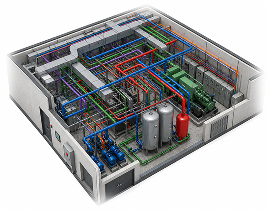 Clash-free BIM modeling for mechanical plant room refurbishment in the UK