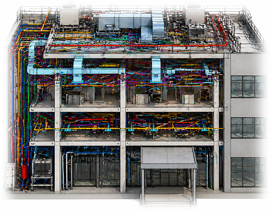 MEPF BIM coordination for industrial office building in Florida, USA